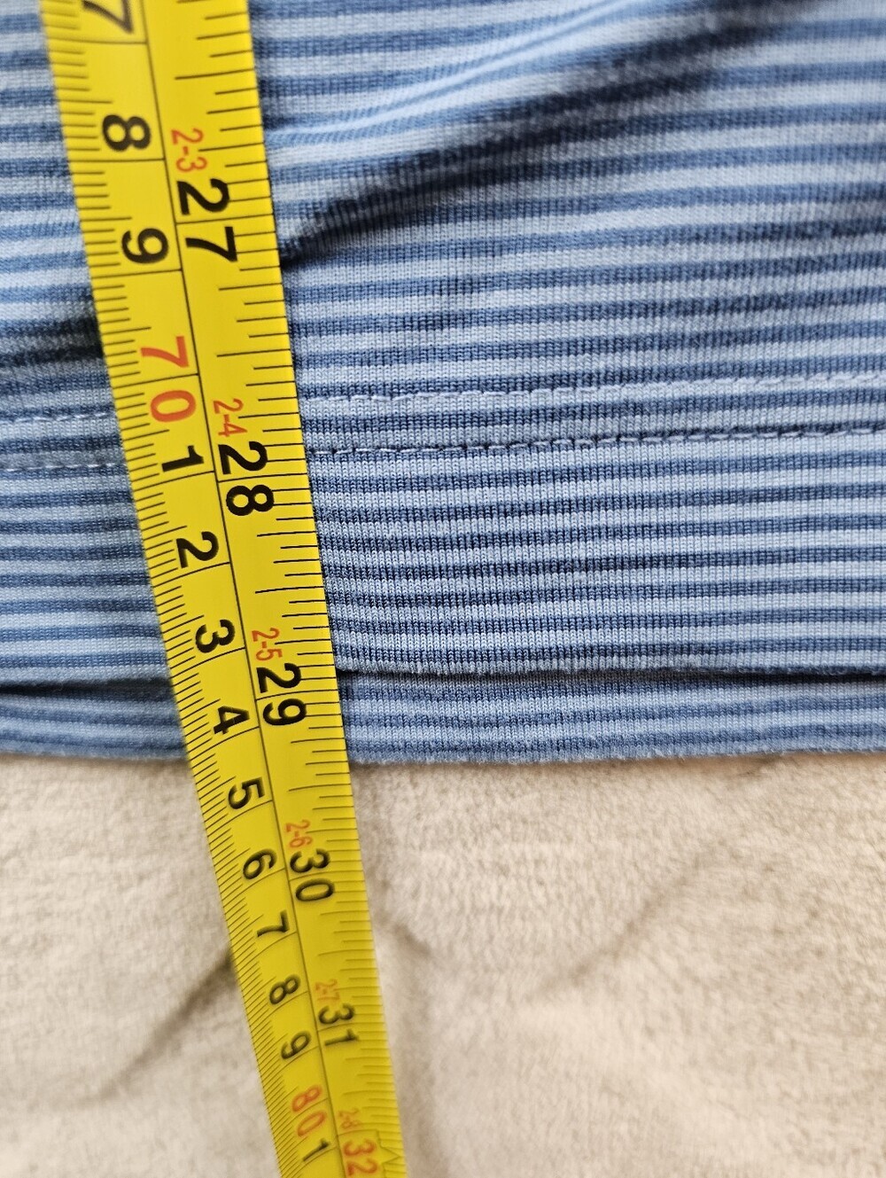 Southern Tide Quarter Zip Sweatshirt Mens Large Striped Blue Performance Golf - Picture 6 of 9